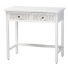 Baxton Studio Yelena Classic and Traditional White Finished Wood 2-Drawer Console Table - 2 of 4