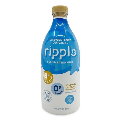 Ripple Dairy-free Unsweetened Original Milk - 48 Fl Oz : Target