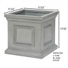 LuxenHome Gray MgO Square Box Flower Pot Planter - 3 of 4