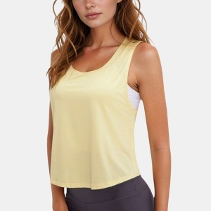 Anna-Kaci Active Women's Sleeveless Scoop Neck Cropped Tank Top for Workout and Casual Layering - 1 of 4