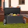 Infurnic Deck Boxes, Outdoor Patio Storage Box with Large Storage Capacity for Storage Patio Furniture Garden Tools, Black, 67.7"*32.2"*33.6" - 2 of 4