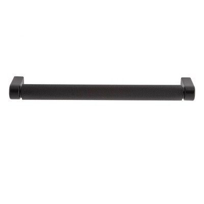 Matte Black Knurled 7" Zinc Cabinet Pulls Multipack