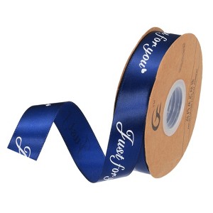 Unique Bargains Gift Wrapping Wedding Wide Satin Grosgrain Ribbon 1 Pc - 1 of 4