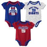 NFL New York Giants Baby Girls' Onesies 3pk Set