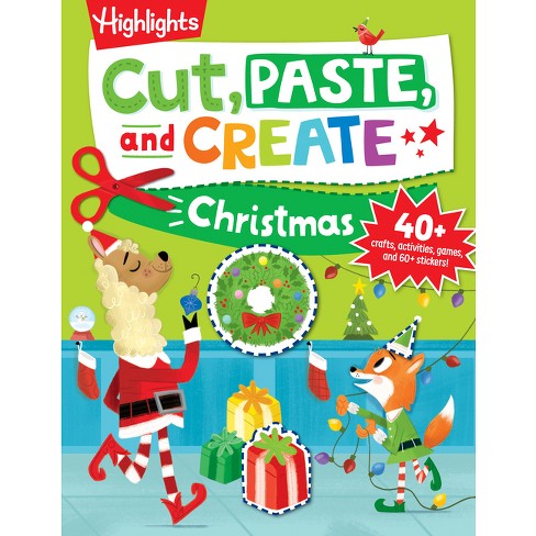 Christmas Cut & Paste Workbook for Preschool: Scissor Skills Activity Book  for Kids Ages 3-5 (Paperback)