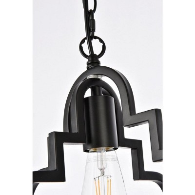 Elegant Black Iron Adjustable Pendant Light Fixture