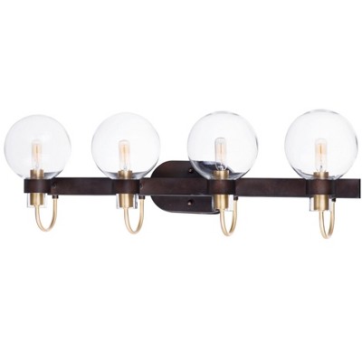 Maxim Lighting Bauhaus 4 - Light Vanity in  Bronze/Satin Brass