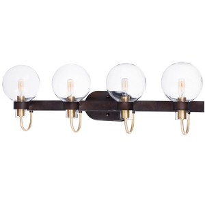 Maxim Lighting Bauhaus 4 - Light Vanity in  Bronze/Satin Brass - 1 of 2
