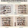 Munora Industrial Pipe Shelf, 4-Tier 3PCS 11.8in W Wall-Mount Storage Rack, Planks Not Included - 3 of 4