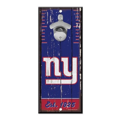 NFL New York Giants Bottle Opener Wood Sign