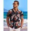 COOFANDY Men's Hawaiian Shirt Short Sleeve Floral Button Down Shirts Tropical Holiday Beach Shirts - 4 of 4