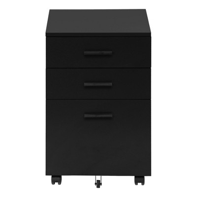 NicBex Modern File Cabinet with Wheels,Vertical Filing Cabinets with 3 Drawers and Handles,Office Cabinet for Home, Office