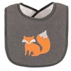 Hudson Baby Infant Boy Cotton Terry Drooler Bibs with Fiber Filling, Boy Woodland, One Size - 3 of 4