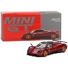 Pagani Zonda F Rosso Dubai Red Metallic with Black Top Limited Ed to 3000 pcs 1/64 Diecast Model Car by Mini GT - 4 of 4