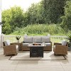 Crosley 5pc Bradenton Swivel Steel Outdoor Patio Fire Pit Furniture Set with Sunbrella - 3 of 4