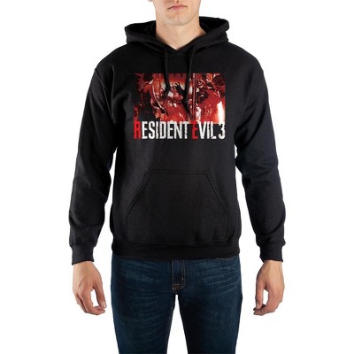 Resident Evil Video Game Mens Black Graphic Hooded Sweatshirt