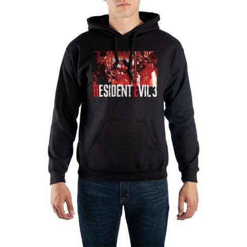 Resident Evil Video Game Mens Black Graphic Hooded Sweatshirt - image 1 of 1