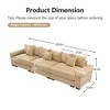 Aukfa Oversized 130" Modular Corduroy Sofa Set - Reversible Sectional Couch with Ottoman, Fabric Upholstery for Living Room - 4 of 4