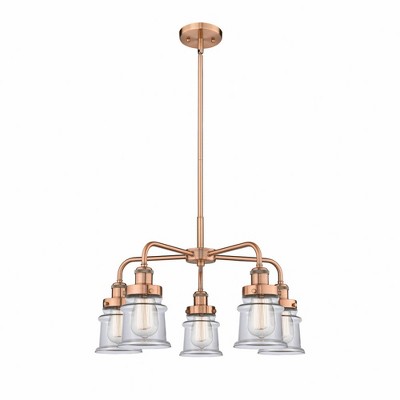 Canton - 5 Light Stem Hung Chandelier In Industrial Style-14.5 Inches Tall and 23.25 Inches Wide