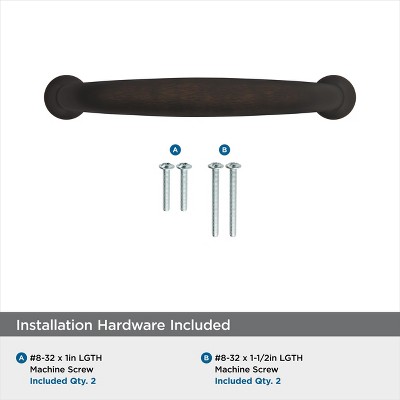 Amerock Oil Rubbed Bronze Traditional Cabinet Pull with Mounting Hardware