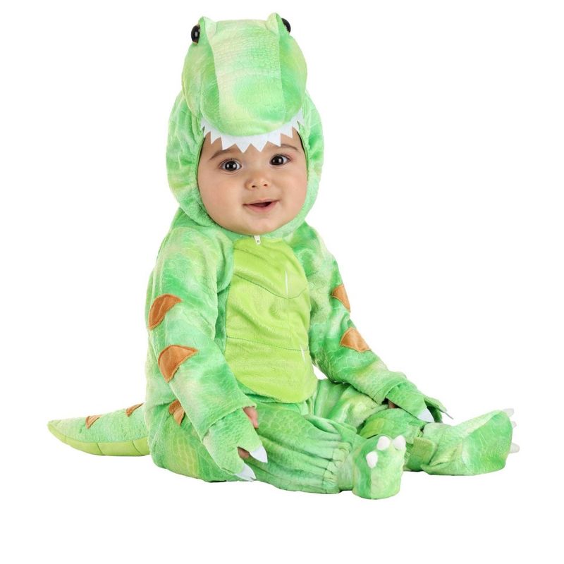 HalloweenCostumes.com Green T-Rex Baby Costume., 1 of 4