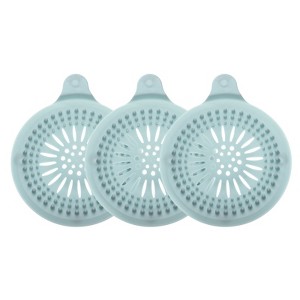 Unique Bargains Silicone Flexible Washable with Suction Cups Tub Drain Stopper 3 Pcs - 1 of 3