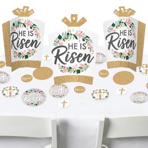 Big Dot of Happiness Religious Easter - Christian Holiday Party Decor and Confetti - Terrific Table Centerpiece Kit - Set of 30 - 1 of 4