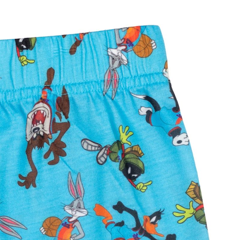 SPACE JAM Looney Tunes Buggs Bunny Tasmanian Devil Pajama Shirt and Pants Sleep Set Little Kid, 5 of 10