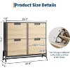 Acekool 40.6" Shoe Storage Cabinet - 4 Flip-Drawer Organizer with Adjustable Shelves for Entryway, Hallway, Oak Finish - 2 of 4