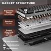 MaseiKar AL68 Wireless Mechanical Keyboard,60% Layout ,QMK/VIA Software,Gasket Mounted,Hot Swappable,RGB Backlit,BT/2.4G/USB-C - 3 of 4