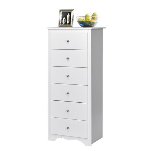 Costway 2-Drawer Stackable Organizer Horizontal Storage Cabinet Dresser  Chest White 