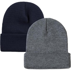 MSDC 1&2 Pack Beanie for Men Women Slouchy Beanie Hats Winter Knit Caps Soft Ski Hat Unisex - 1 of 4