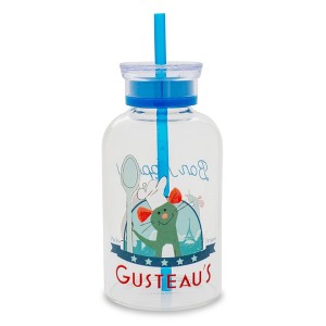 Silver Buffalo Disney Pixar Ratatouille Gusteau's Glass Milk Bottle With Straw | Hold 15 Ounces - 1 of 4