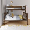 Max & Lily Bunk Bed Twin over Full Size, Solid Wood Bunk Beds with Ladder for Kids - 2 of 4