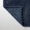 Kate Aurora Leylani Ultra Soft & Plush Luxurious Accent Throw Blanket - 50 in. W x 60 in. L - Navy - 4 of 4