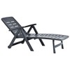 vidaXL Folding Sun Lounger Plastic Anthracite - 3 of 4