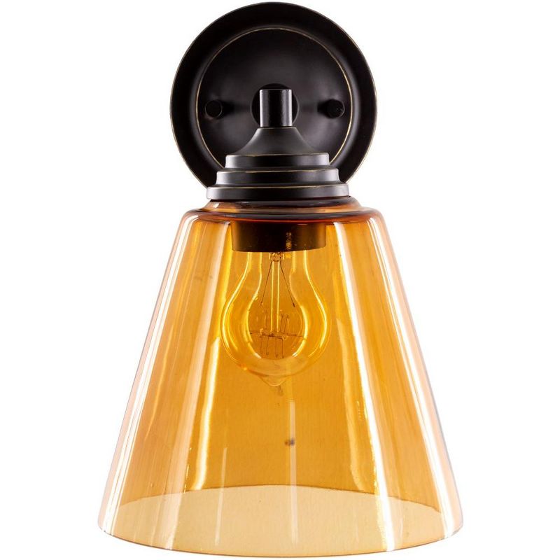 Mark & Day Eisgarn 11"H x 8"W x 10"D Traditional Amber Wall Lights, 1 of 3