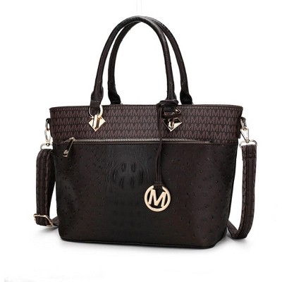 MKF Collection Grace Signature and Croc Embossed Tote Bag by Mia K