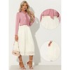 Allegra K Women's Pleated Elastic Waist Casual Accordion Midi Skirt - 2 of 4