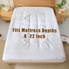 Soft & Lofty Thick Mattress Topper - Breathable Cotton Pad - 3 of 4