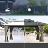 VisioGear Canopies and Gazebos, Gazebo with Double Roof Canopy, Gazebo Pavilion for Patio and Backyard, Gray, 168"*144"*120.12" - 3 of 4