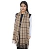 Anna-Kaci Classic Plaid Winter Scarf Soft Cashmere Feel Wrap Shawl Check Tassel Scarves for Women - 2 of 4