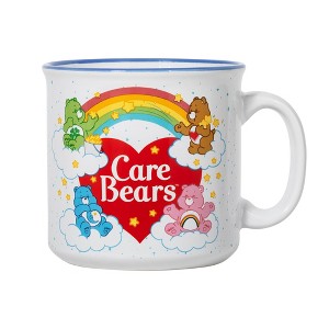 Silver Buffalo Care Bears Rainbow Heart Logo Ceramic Camper Mug | Holds 20 Ounces - 1 of 4