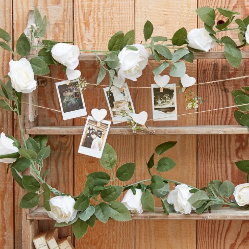 Floral Garland Party Decoration Off White : Target