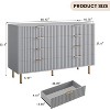 8 Drawers Dresser for Bedroom, 55" Wide Fluted Wooden Dresser Organizer with Deep Drawers and Wide Top, Modern Chest of Drawers - 2 of 4