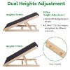 iMountek"Foldable Wooden Dog Ramp – Adjustable Dual Height, Non-Slip Pet Ramp for Bed, Couch, Car – 61lbs Max" - 3 of 4