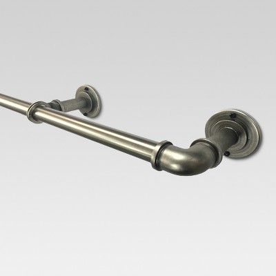 120"-170" French Pipe Curtain Rod Pewter - Threshold™
