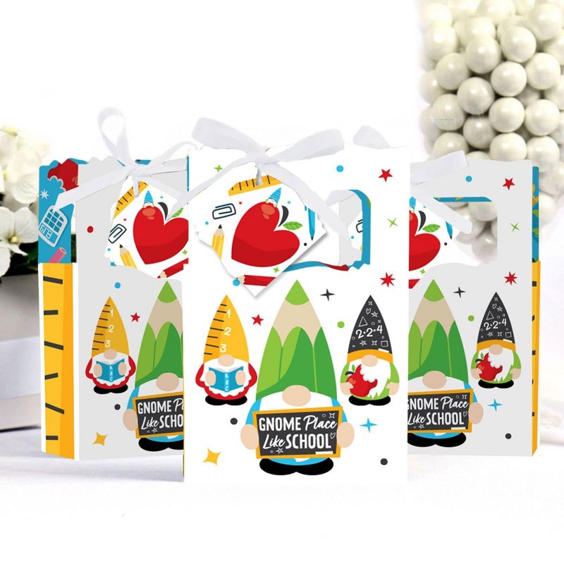 Big Dot of Happiness School Gnomes - Teacher and Classroom Decorations Favor Boxes - Set of 12, 3 of 7