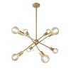 LNC Pursuit 25-in  Sputnik Chandelier, 8-Light Stain Gold, Mid-Century Modern - 2 of 4