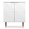 Storage Cabinet, Modern Sideboard Cabinet with 2 Decorative Embossed Pattern Doors, Buffet Cabinet with Adjustable Shelf for Kitchen, Entry - 2 of 4